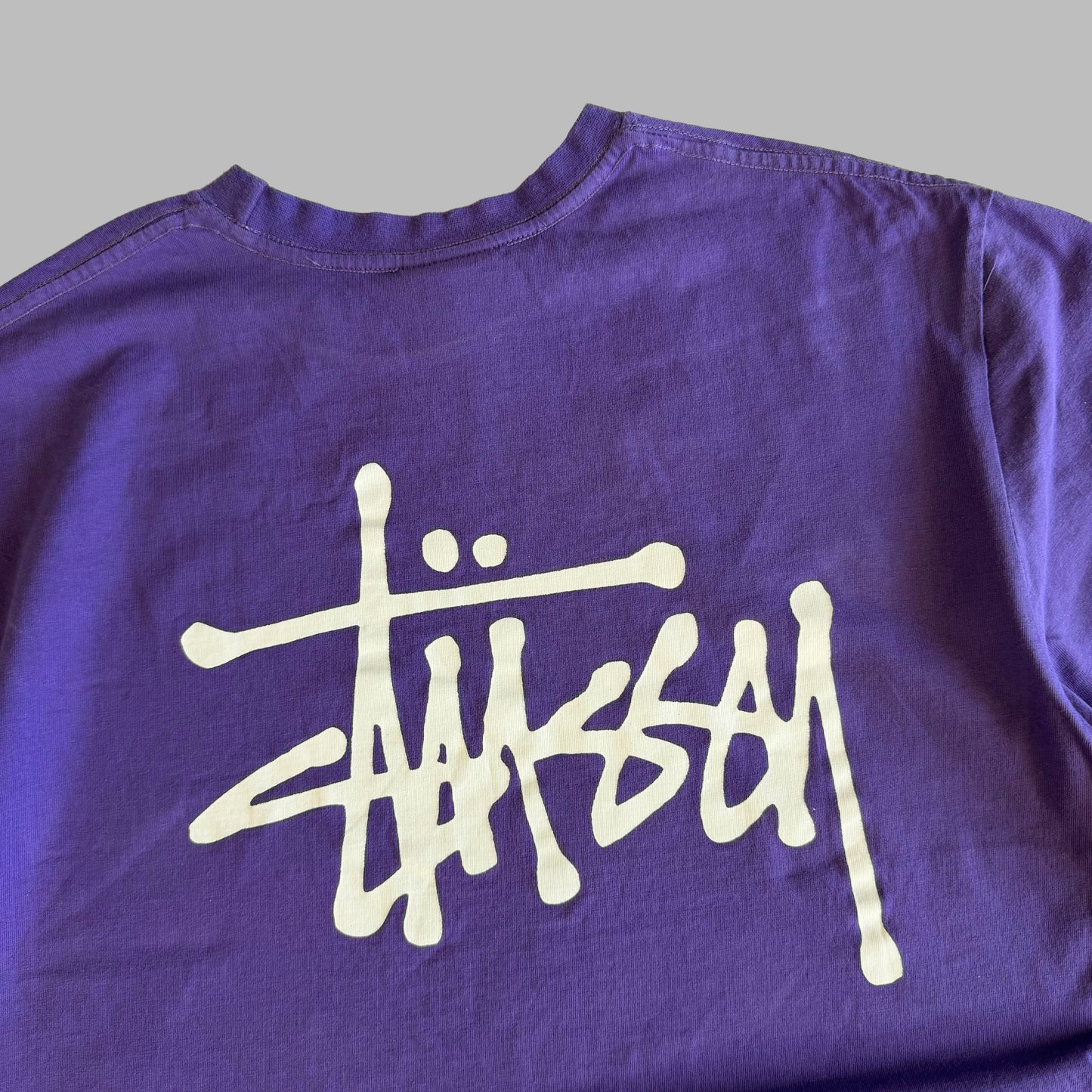Y2K Stussy Script T-Shirt - XL