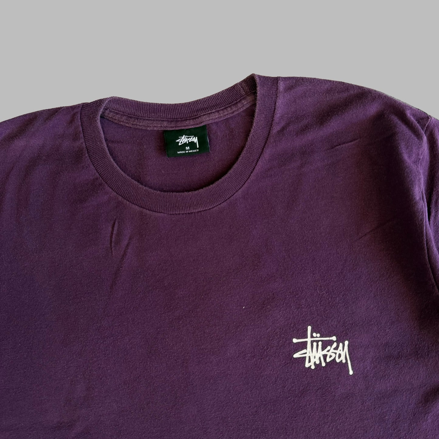 Y2K Stussy Script T-Shirt - M