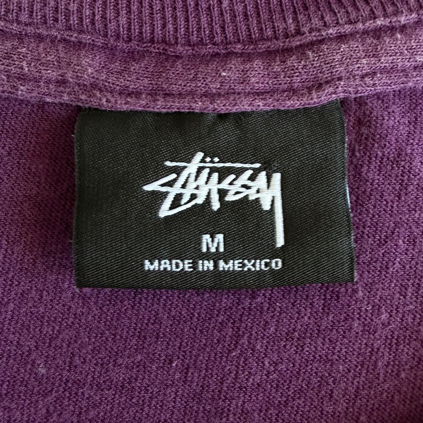 Y2K Stussy Script T-Shirt - M