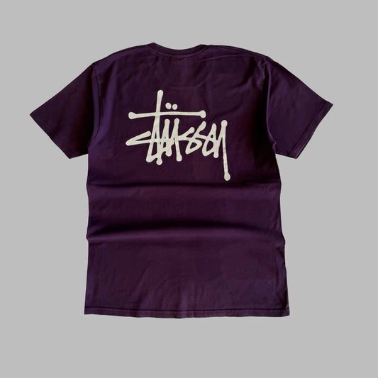 Y2K Stussy Script T-Shirt - M