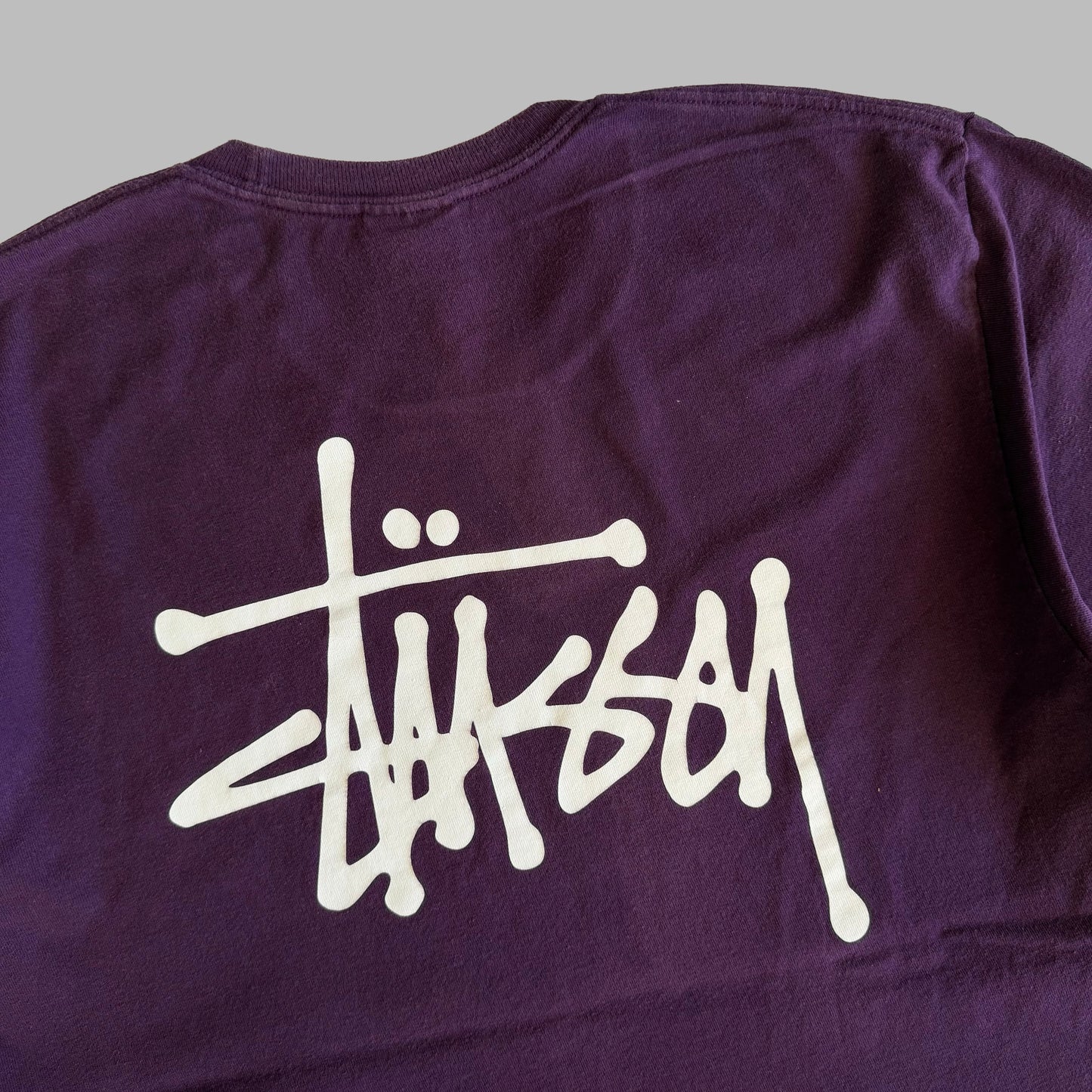 Y2K Stussy Script T-Shirt - M
