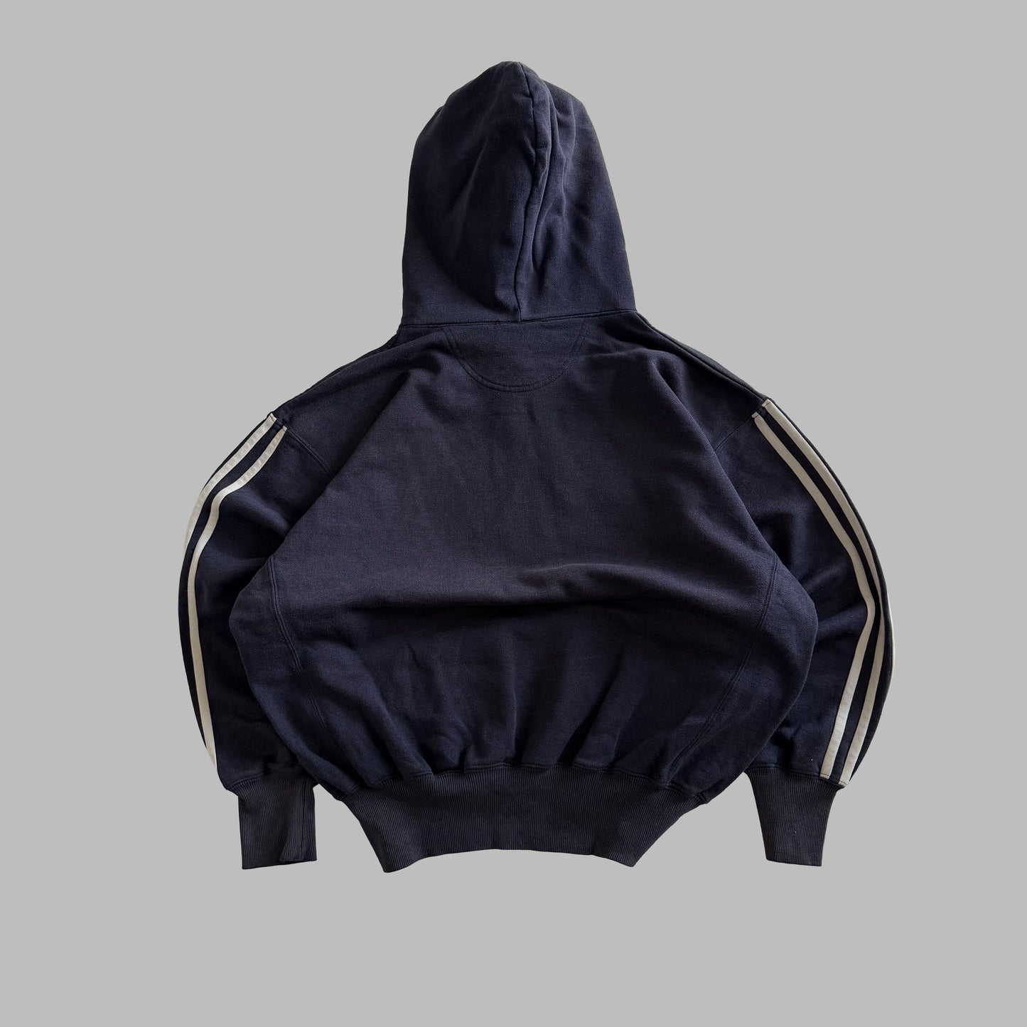 80s Adidas Spell Out Hoodie - L