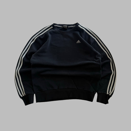 Y2K Adidas Three Stripe Sweatshirt - M