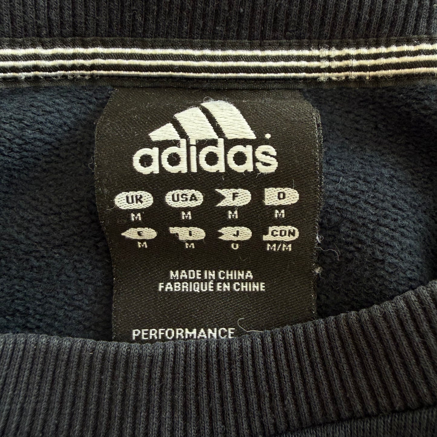 Y2K Adidas Three Stripe Sweatshirt - M