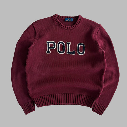 Polo Ralph Lauren Spell Out Heavyweight Knit - S