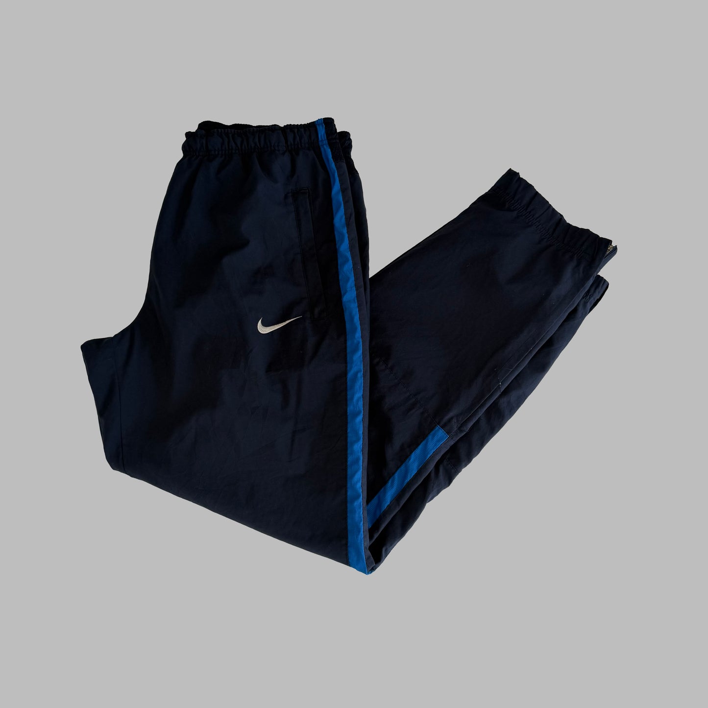 Y2K Nike Baggy Striped Track Pants - L