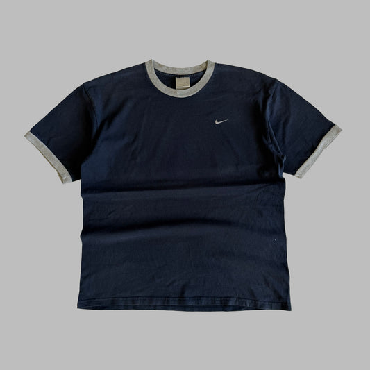Y2K Nike Cotton Ringer Tee - L