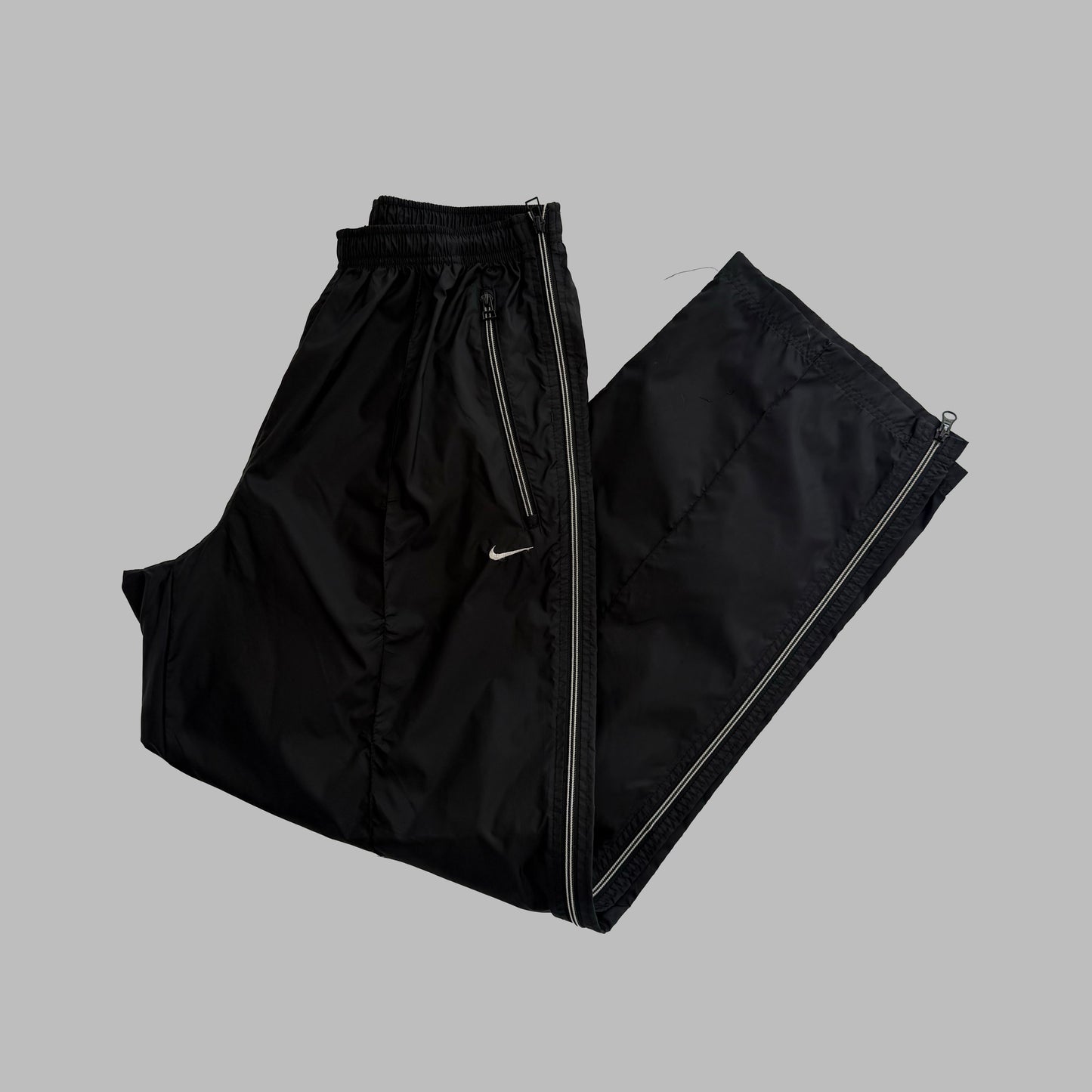 90s Nike Wide Leg Striped Track Pants - L