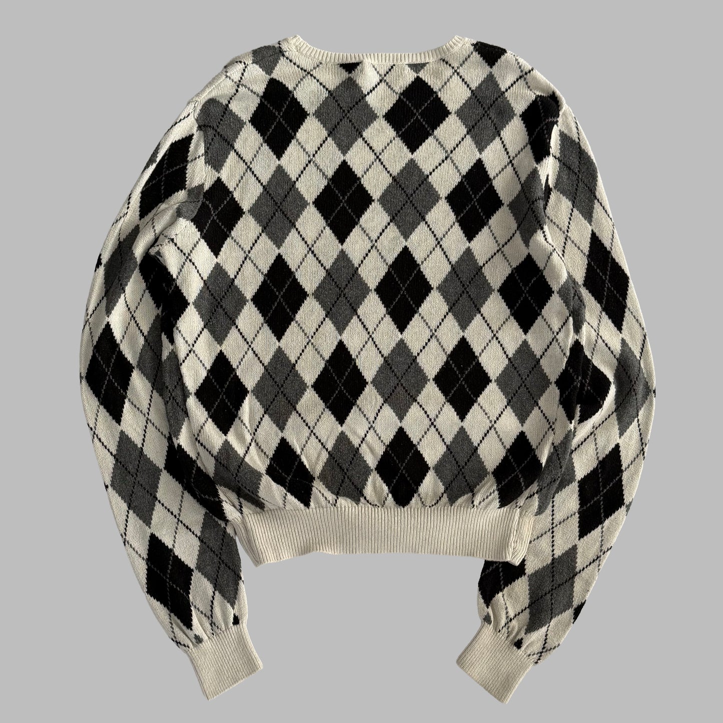Y2K Polo Golf Argyle Knit Sweater - XL