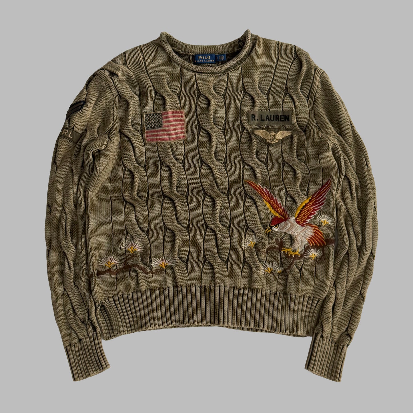 Polo Ralph Lauren Patch Military Heavy Knit - S