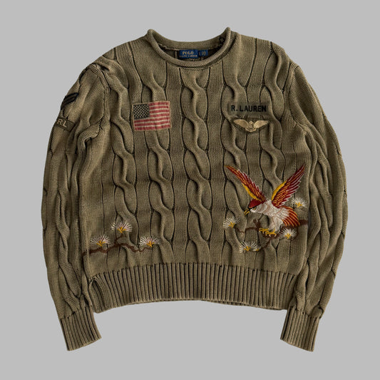 Polo Ralph Lauren Patch Military Heavy Knit - S