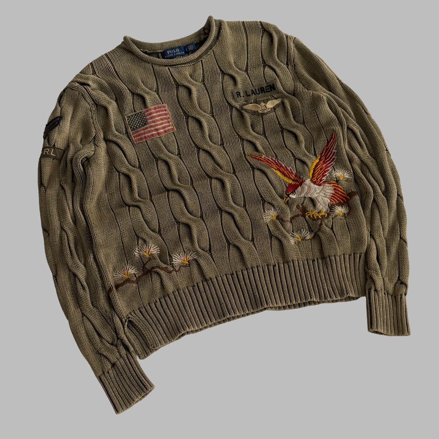 Polo Ralph Lauren Patch Military Heavy Knit - S