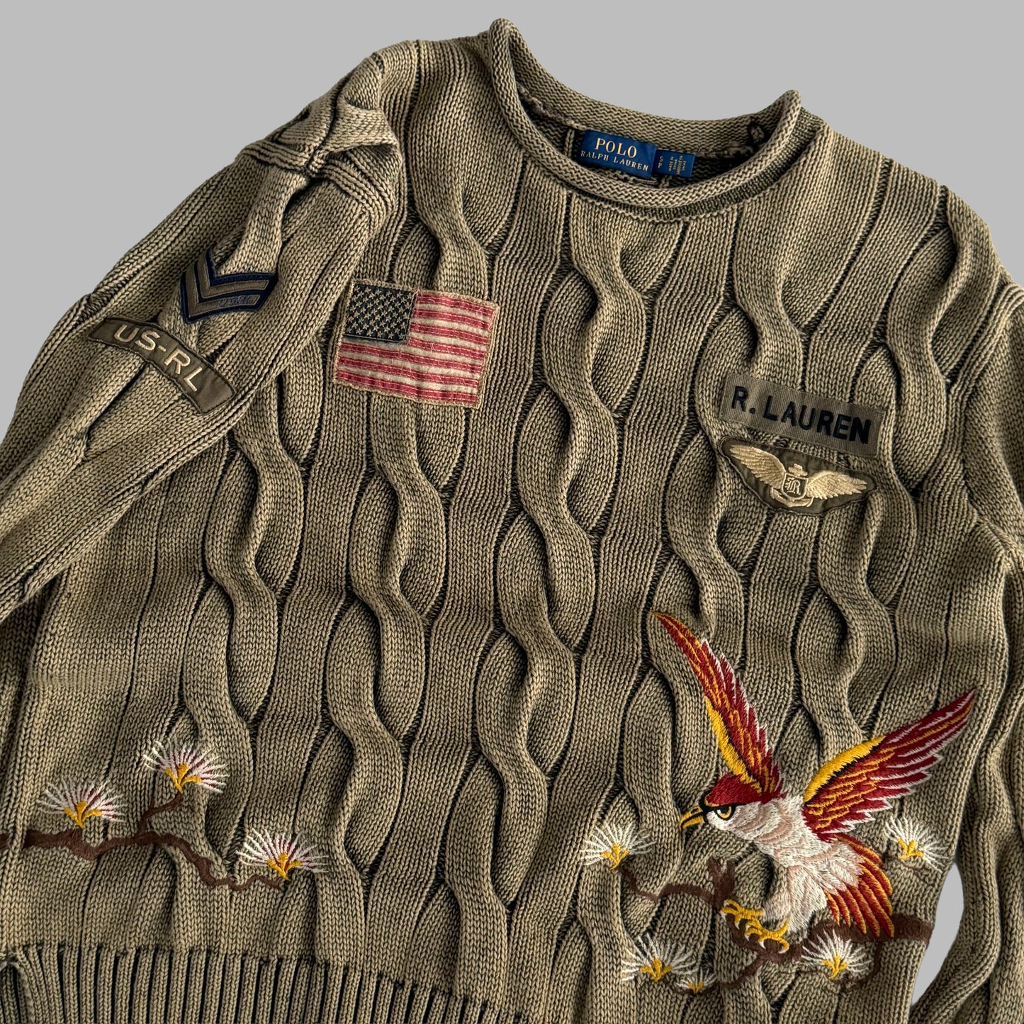 Polo Ralph Lauren Patch Military Heavy Knit - S