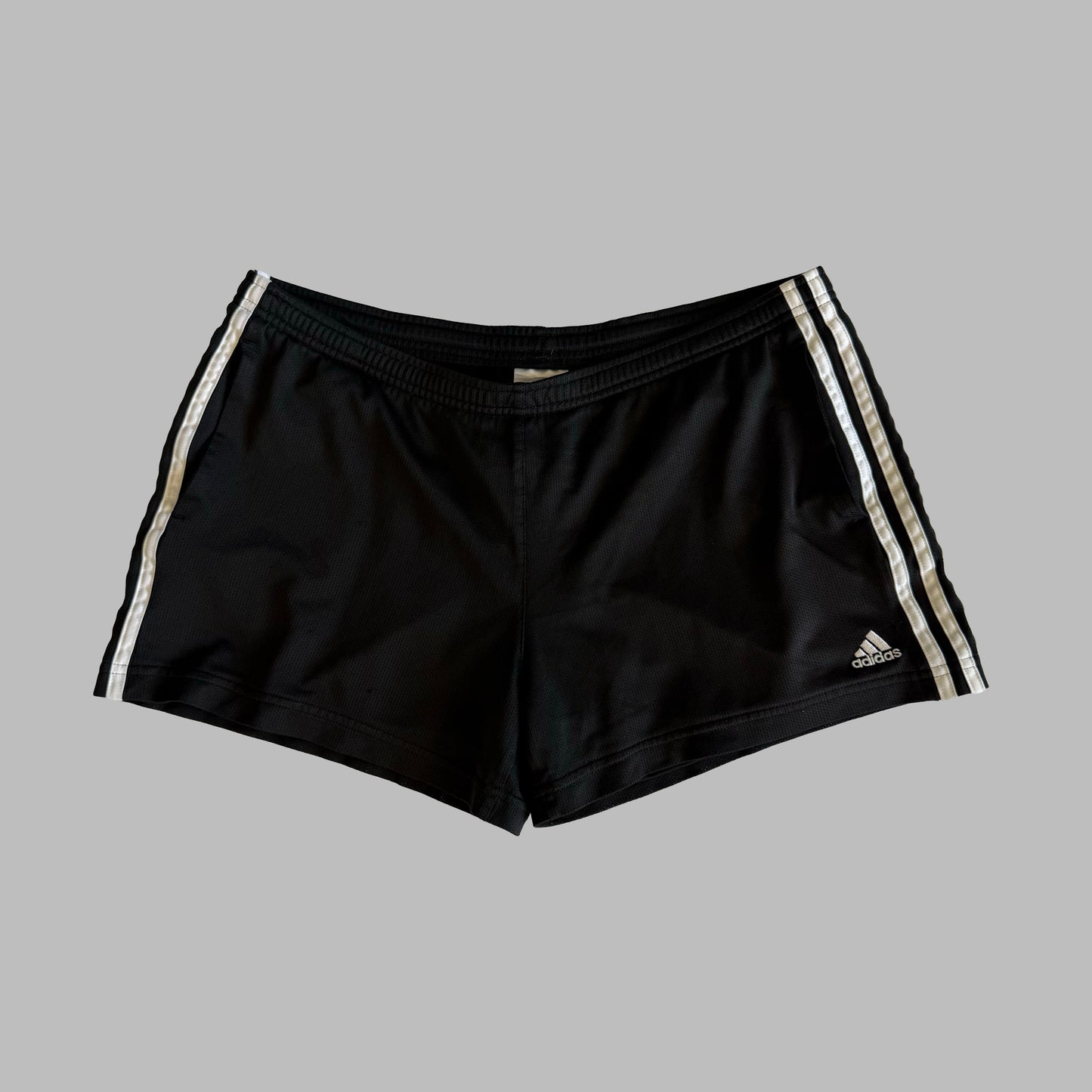 Y2K Adidas Three Stripe Mini Shorts - L