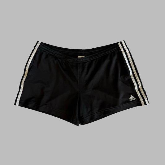 Y2K Adidas Three Stripe Mini Shorts - L