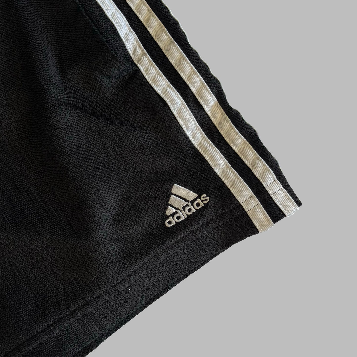 Y2K Adidas Three Stripe Mini Shorts - L