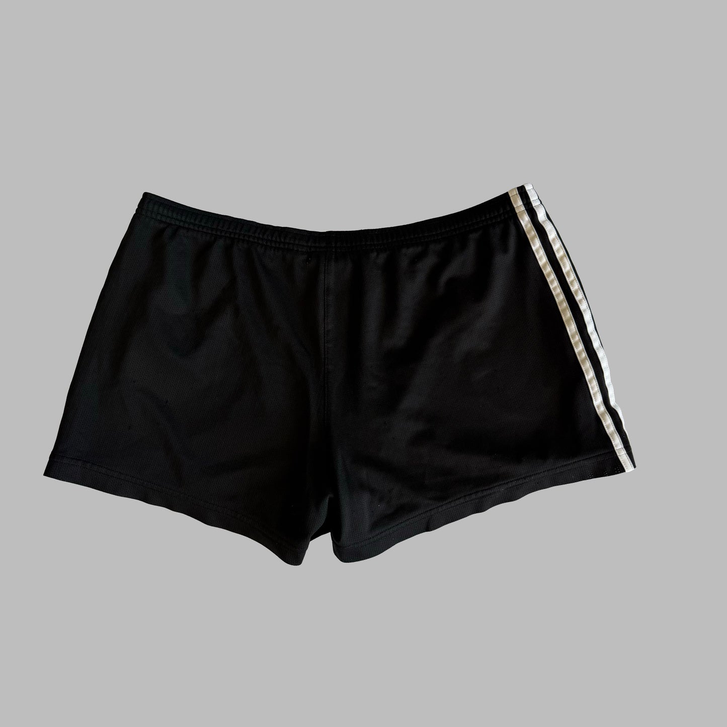 Y2K Adidas Three Stripe Mini Shorts - L