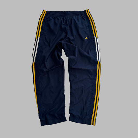 Y2K Adidas Wide Leg Three Stripe Track Pants - M