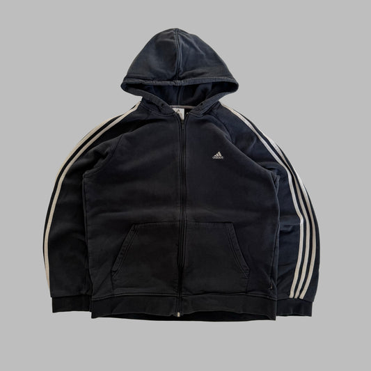 Y2K Adidas Three Stripe Hoodie - XL