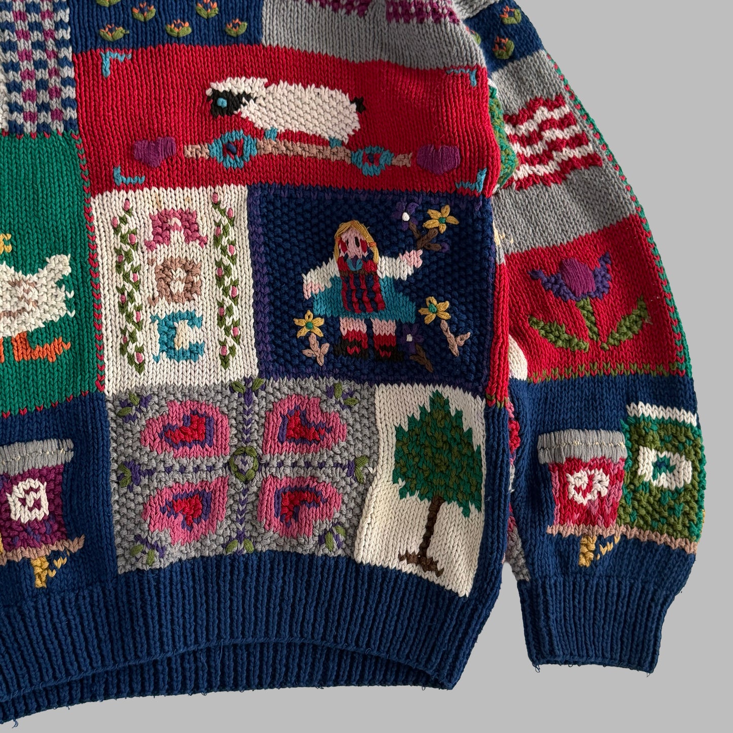 Polo Ralph Lauren Patchwork Heavyweight Knit Sweater - XL