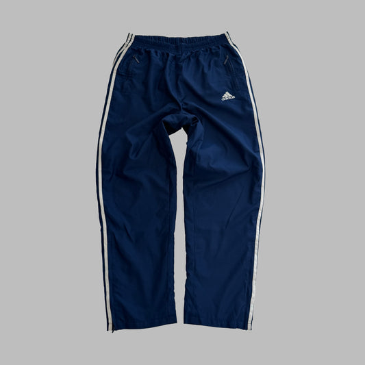 90s Adidas Wide Leg Three Stripe Track Pants - L