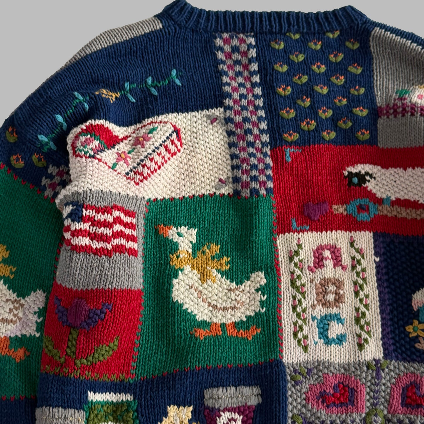 Polo Ralph Lauren Patchwork Heavyweight Knit Sweater - XL