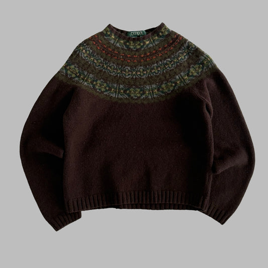 Y2K Polo Ralph Lauren Heavy Wool Knit Sweater - S
