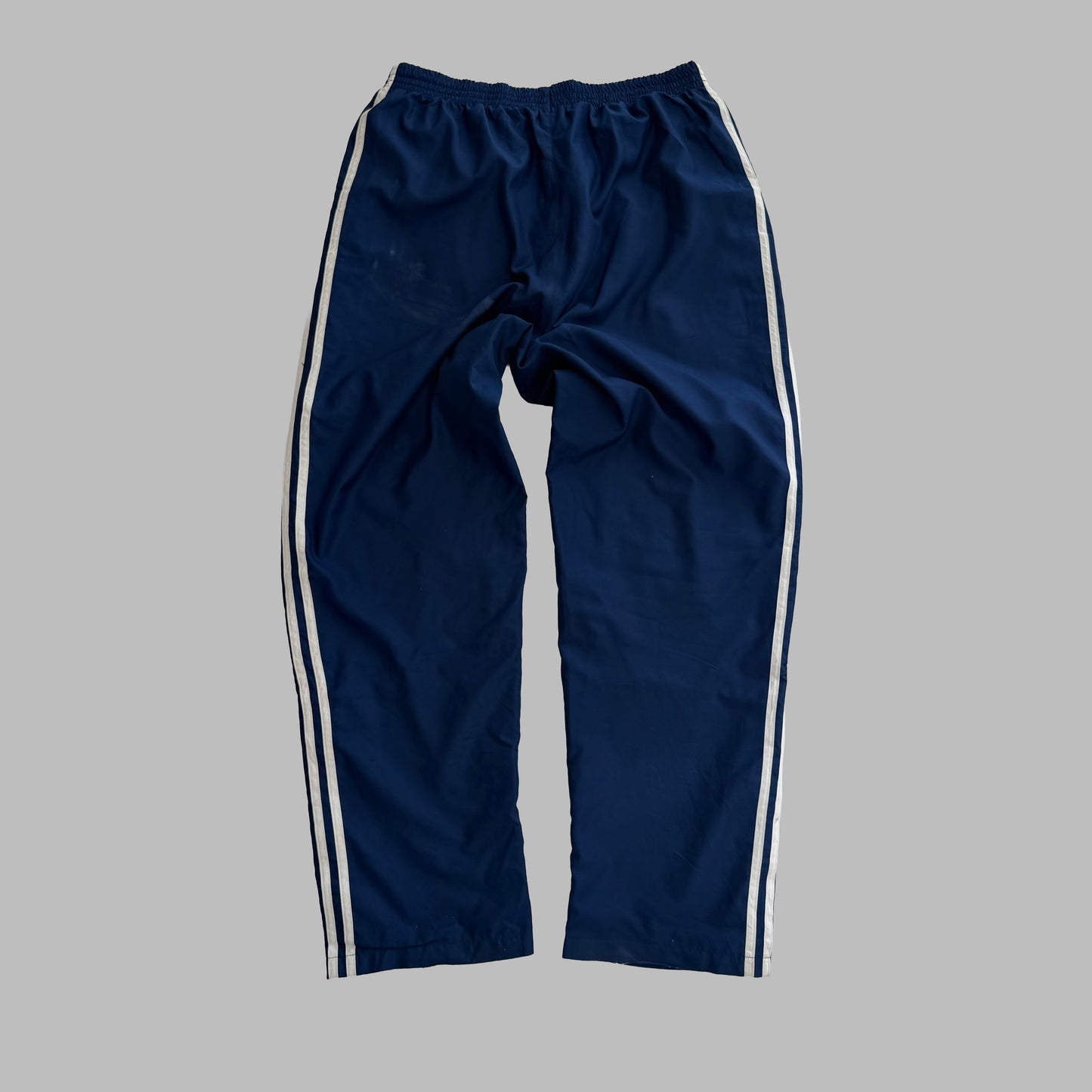 90s Adidas Wide Leg Three Stripe Track Pants - L