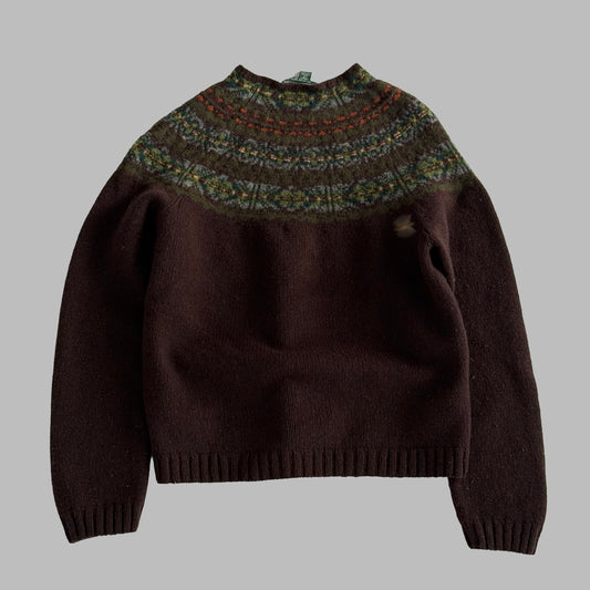 Y2K Polo Ralph Lauren Heavy Wool Knit Sweater - S