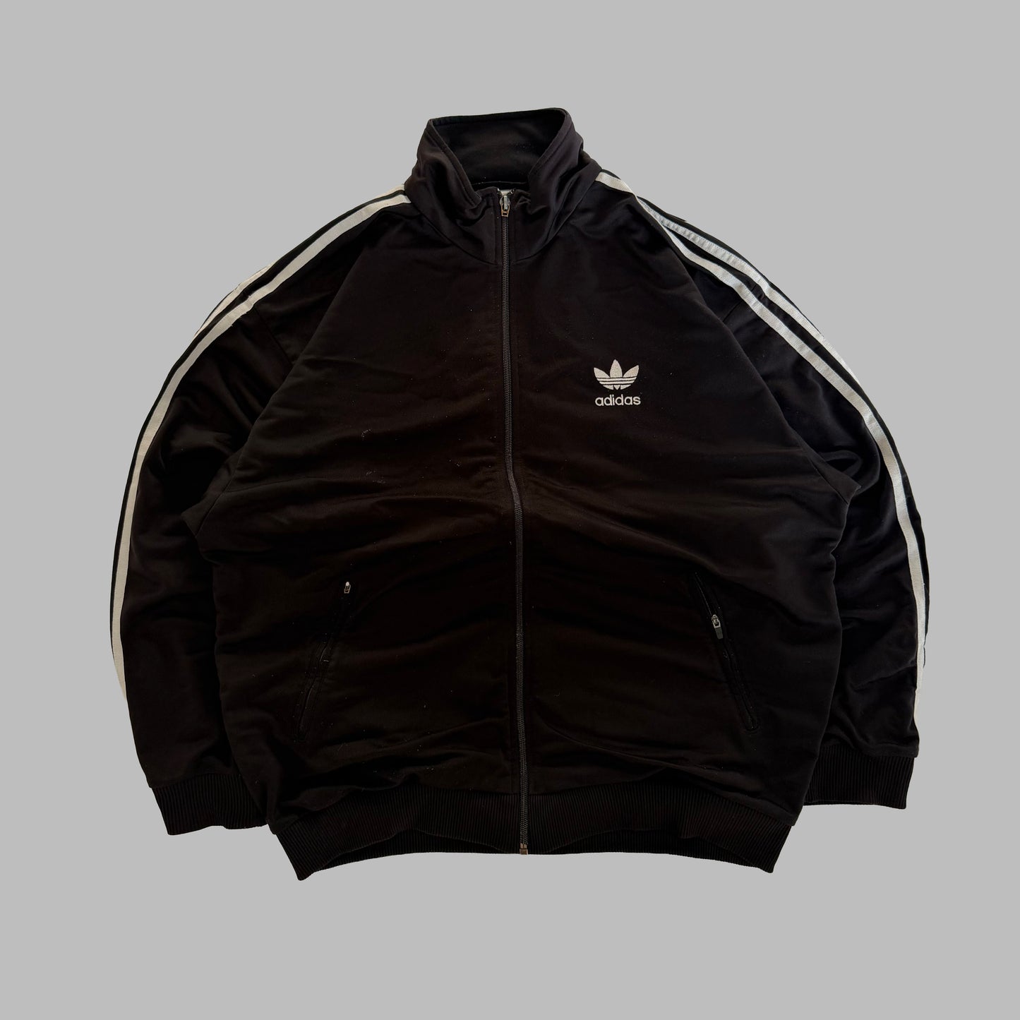 Y2K Adidas Three Stripe Track Jacket - L