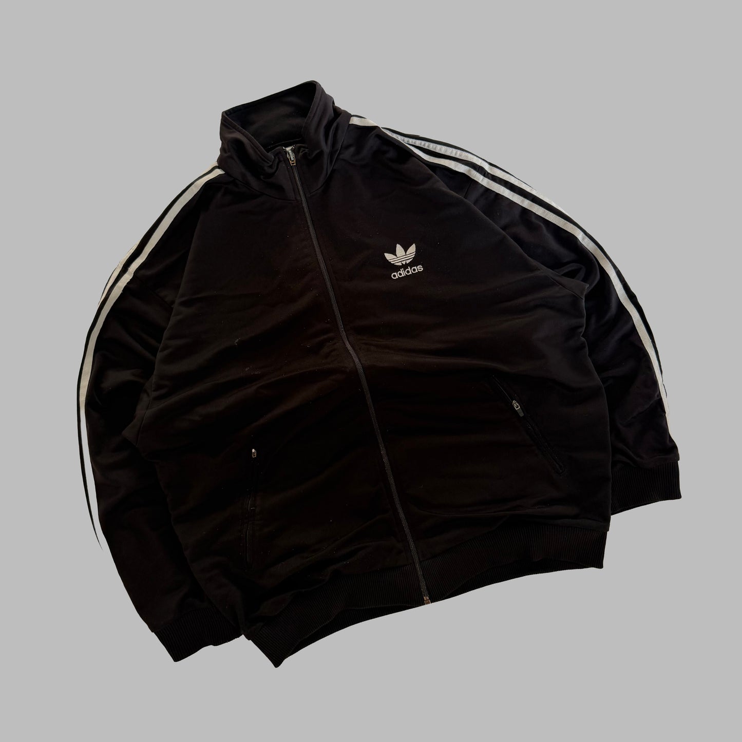 Y2K Adidas Three Stripe Track Jacket - L