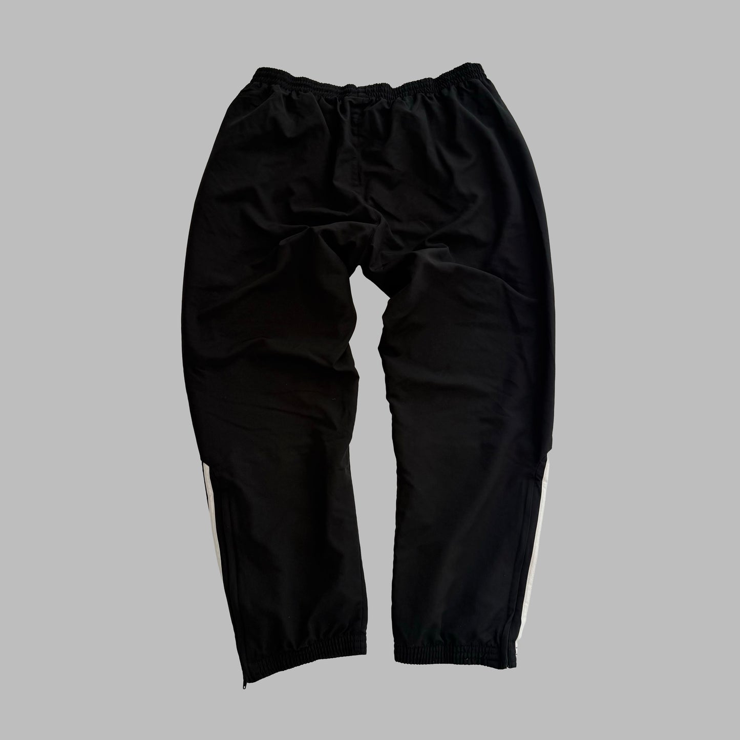 Y2K Adidas Three Striped Baggy Track Pants - L