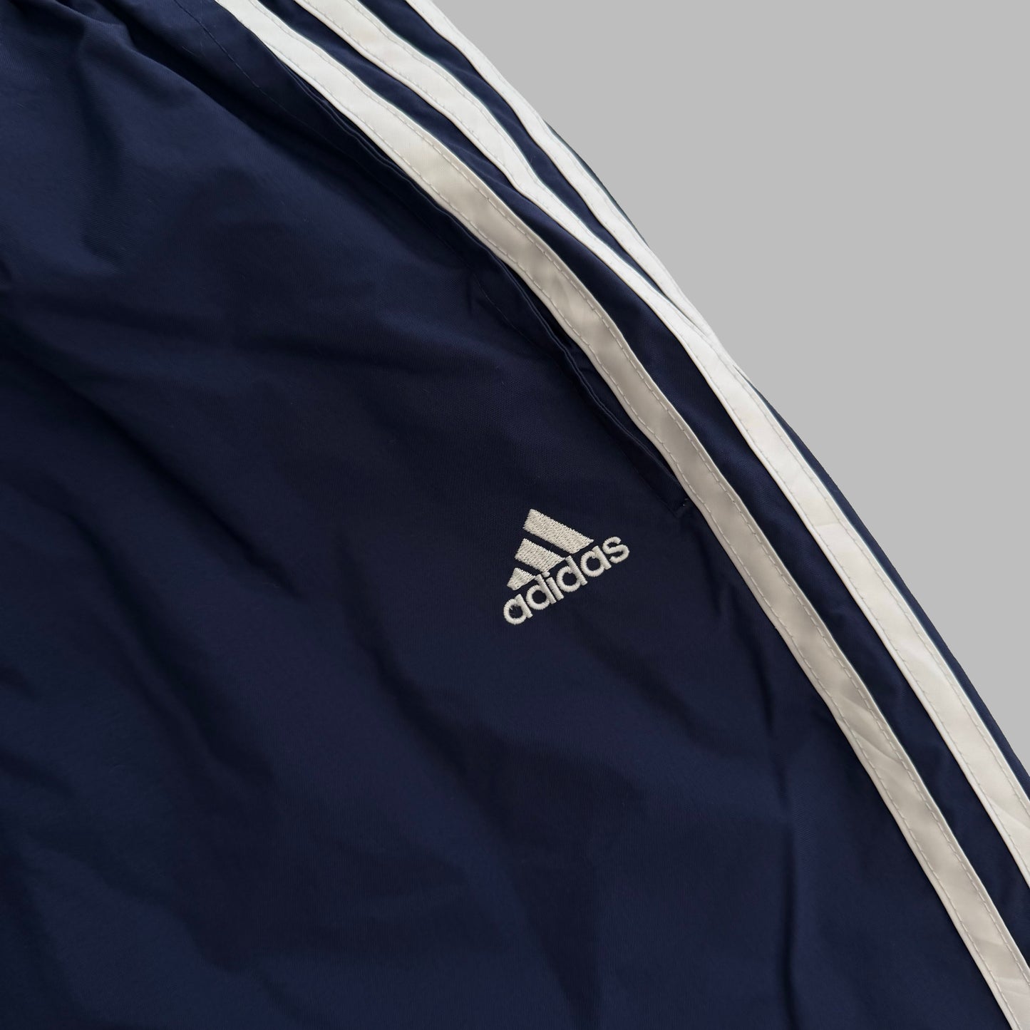 Y2K Adidas Wide Leg Three Stripe Track Pants - L