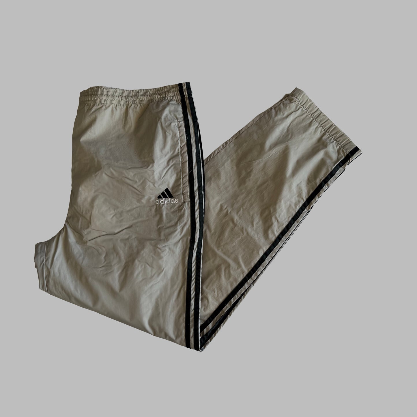 90s Adidas Three StripeBaggy Track Pants- XL