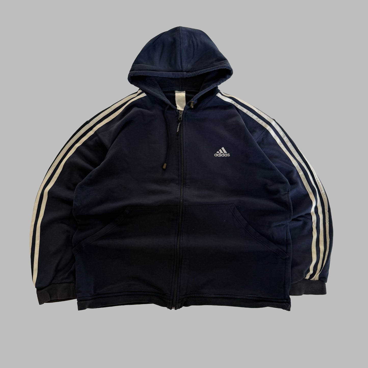 Y2K Adidas Three Stripe Hoodie - XL