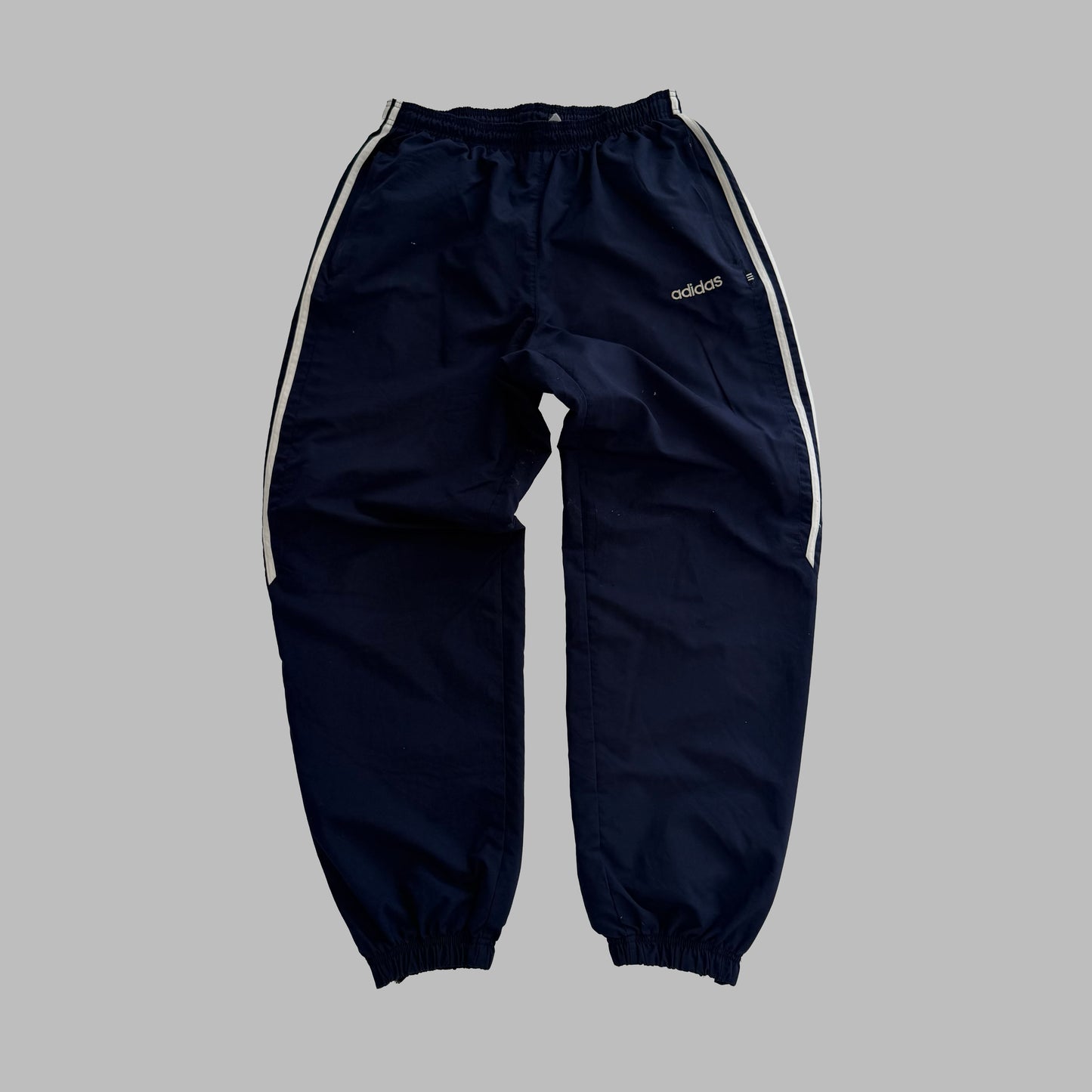 90s Adidas Baggy Three Stripe Track Pants - M