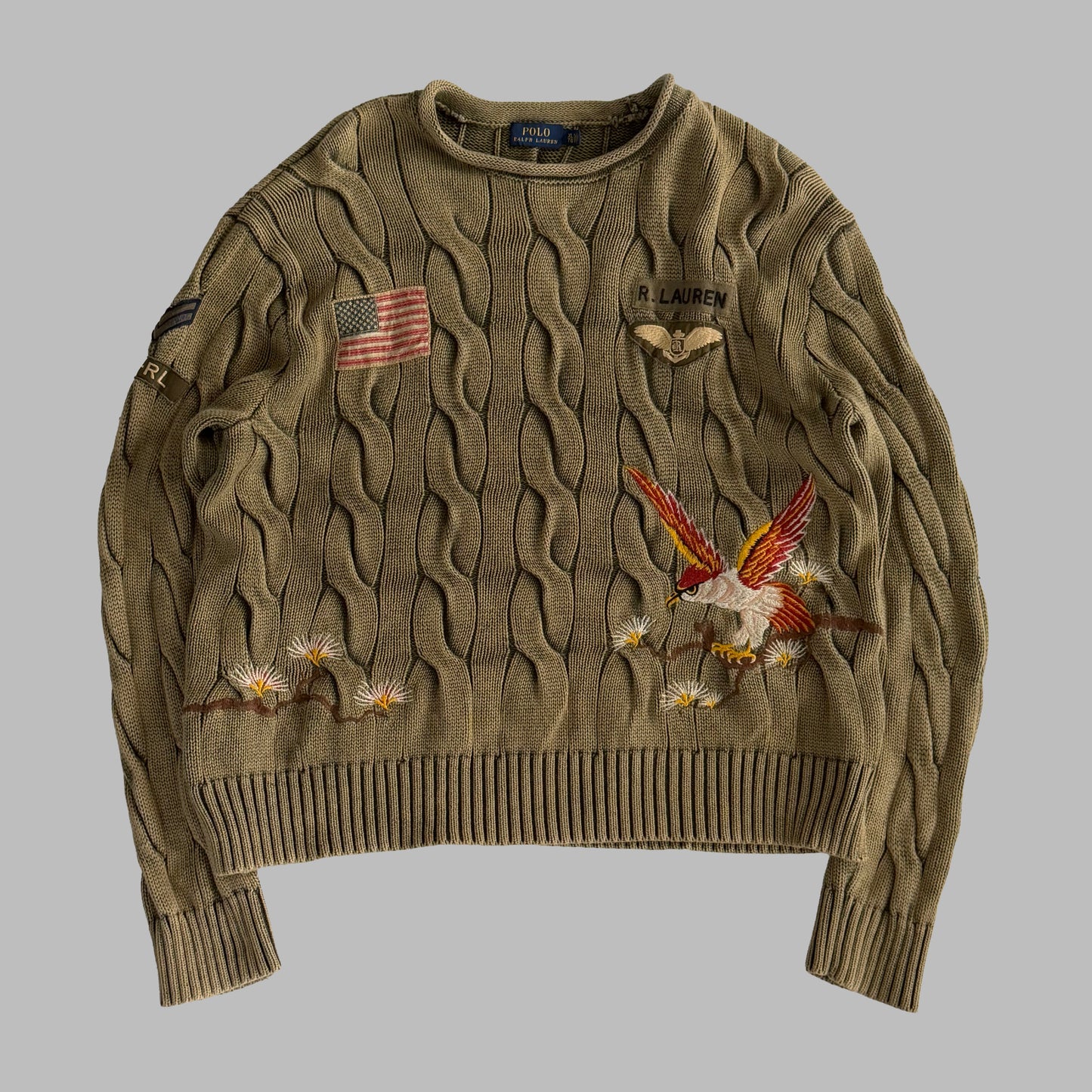 Polo Ralph Lauren Patch Military Heavy Knit - XL