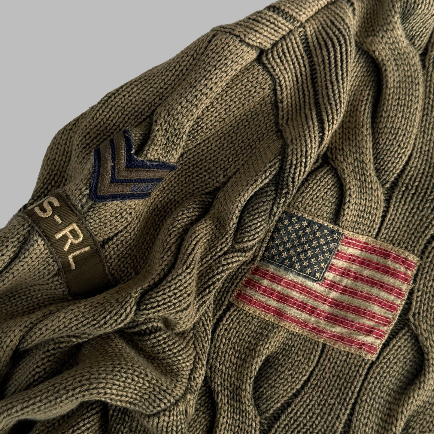 Polo Ralph Lauren Patch Military Heavy Knit - XL