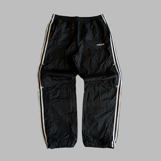 90s Adidas Three Stripe Parachute Track Pants - M