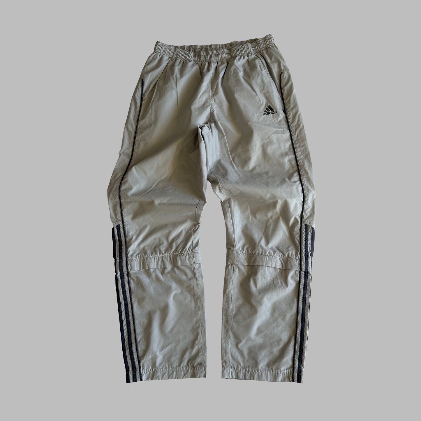 Y2K Adidas Striped Convertible Track Pants - M