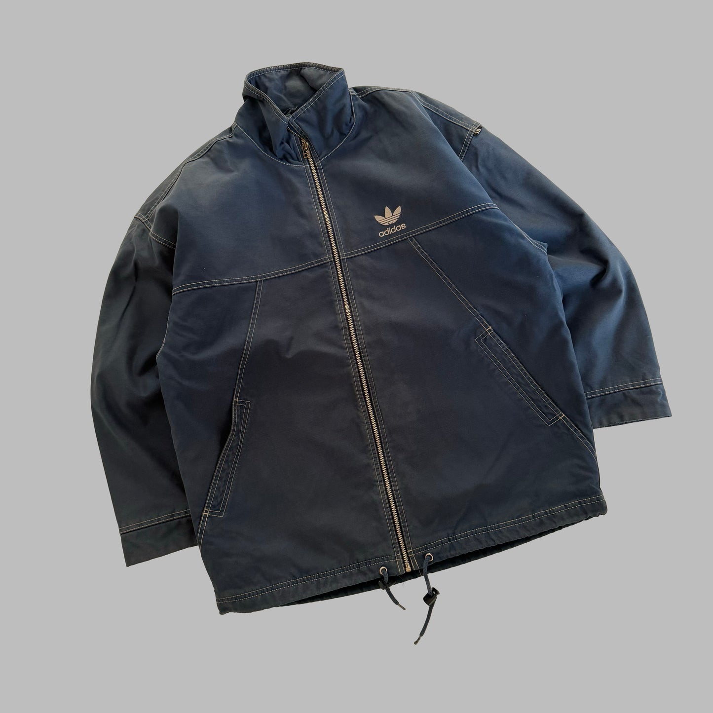Y2K Adidas Padded Canvas Jacket - XL