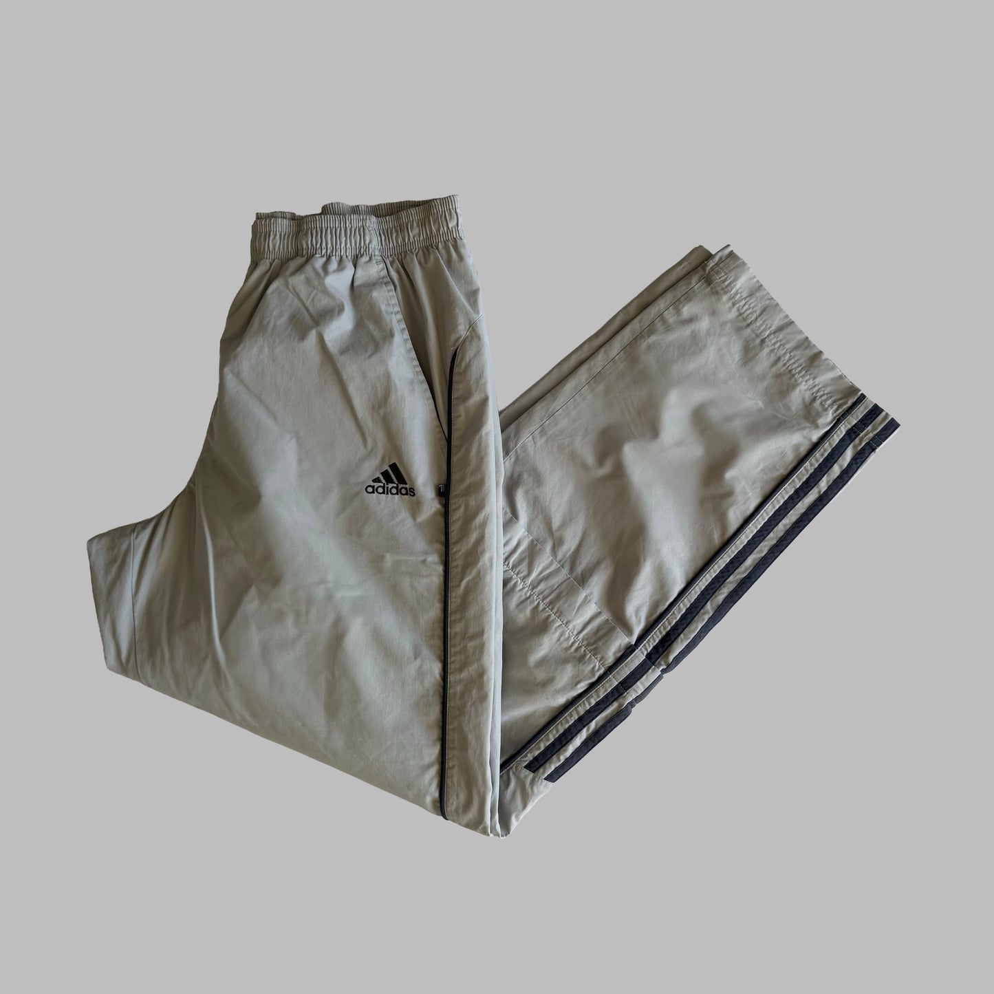 Y2K Adidas Striped Convertible Track Pants - M