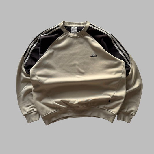 Y2K Adidas Three Stripe Sweatshirt - M