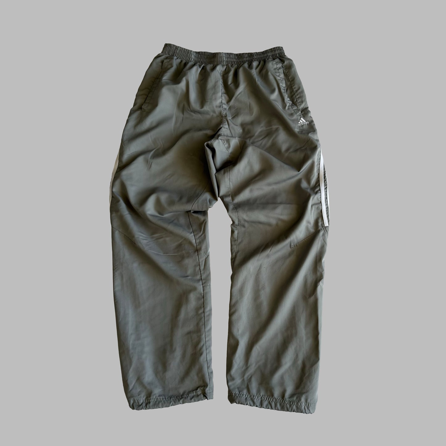 Y2K Adidas Three Stripe baggy Track Pants - S