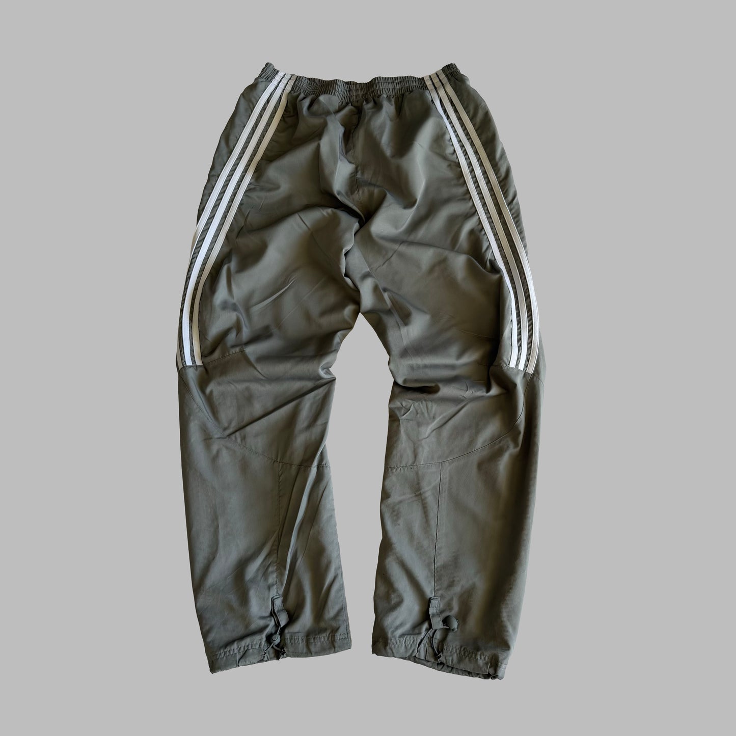 Y2K Adidas Three Stripe baggy Track Pants - S