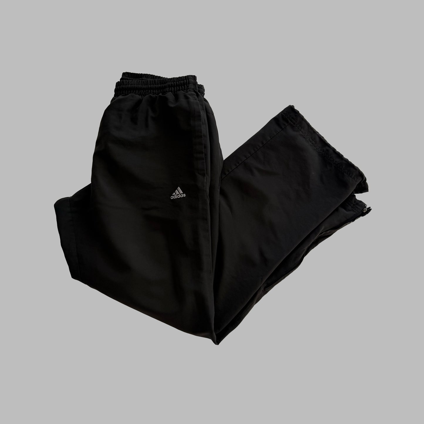 Y2K Adidas Minimal Wide Leg Track Pants - M