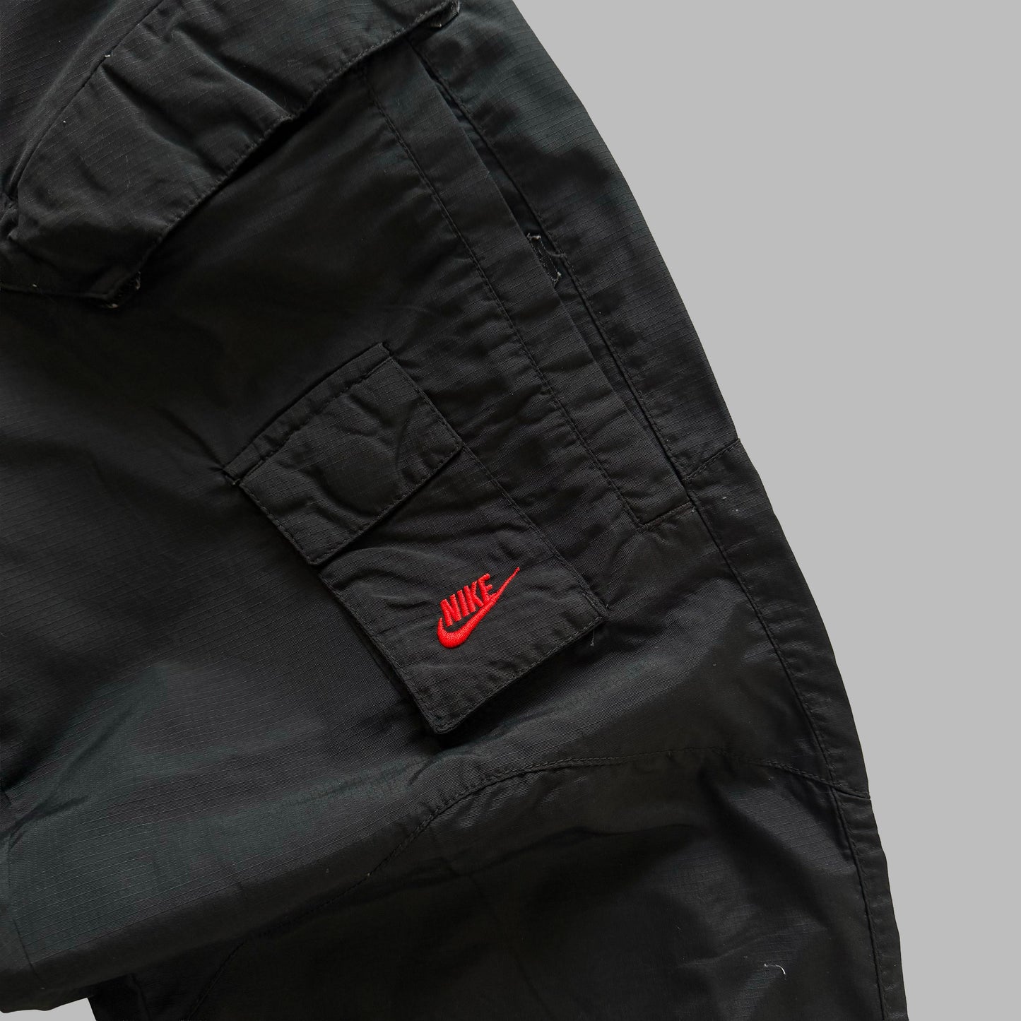 Y2K Nike Wide Leg Cargo Track Pants - S