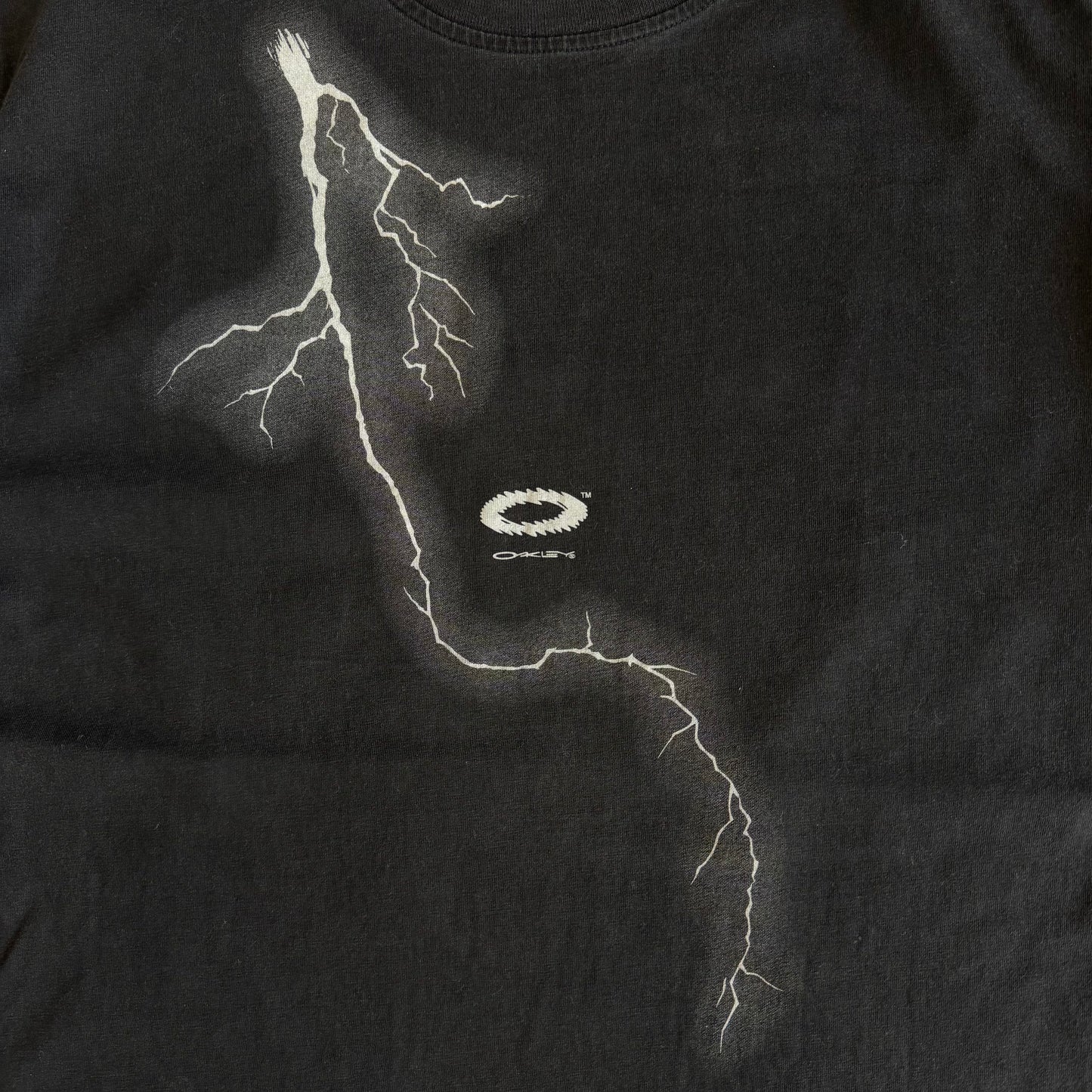Y2K Oakley Software Lightning Graphic  T-Shirt - XL