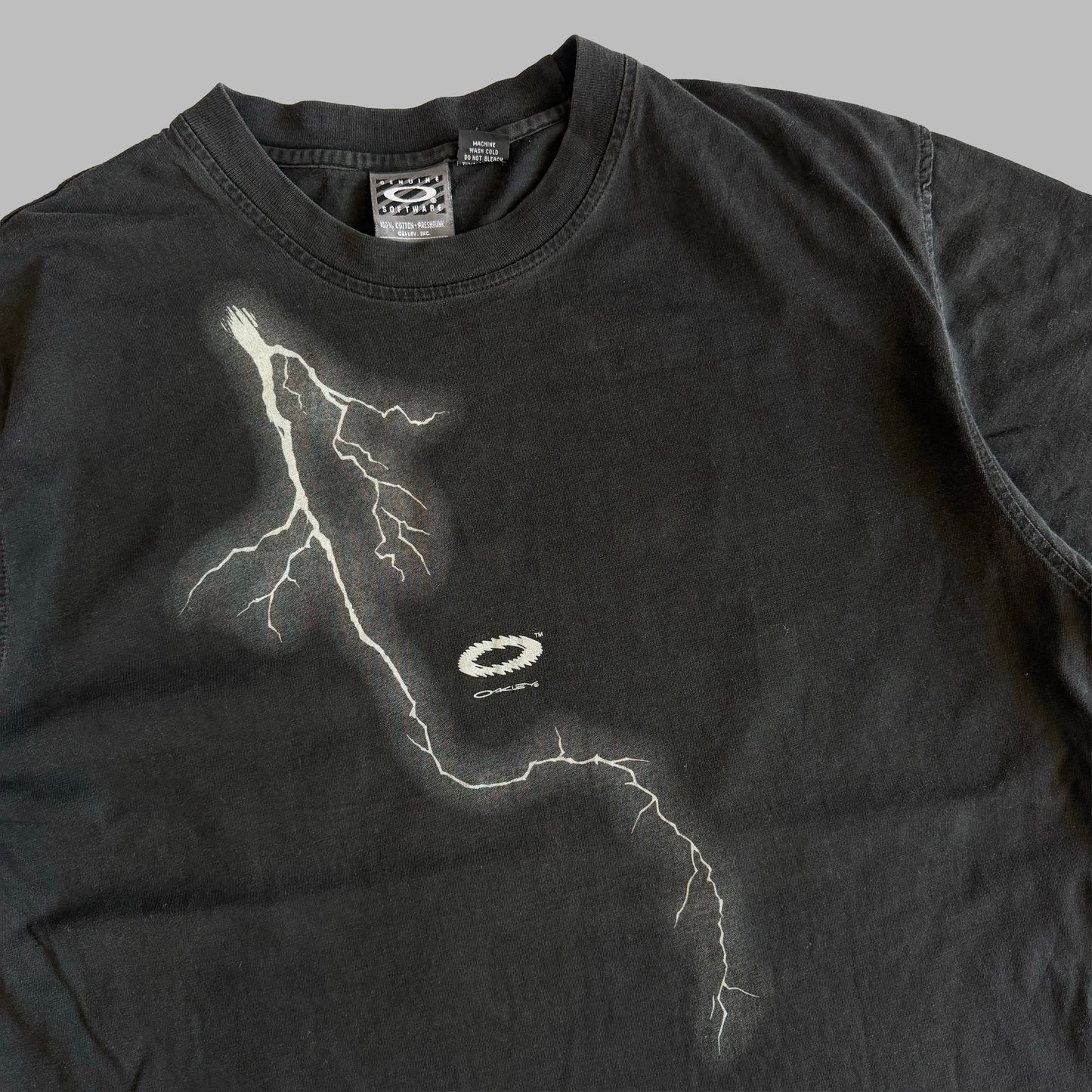 Y2K Oakley Software Lightning Graphic  T-Shirt - XL