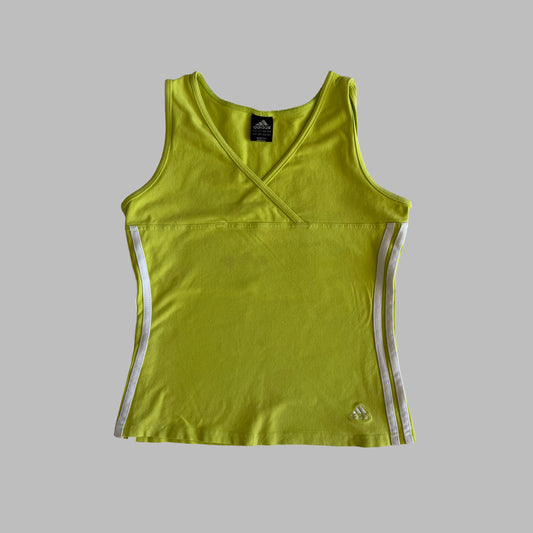 Y2K Adidas Three Stripe Activewear Tank - S
